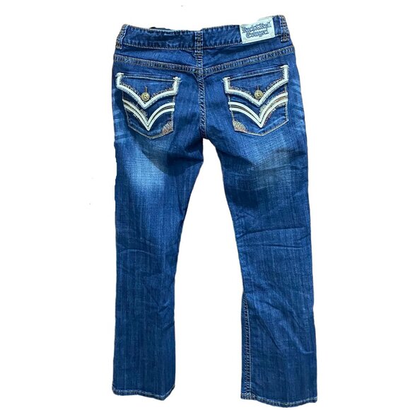 Rock & Roll Cowgirl Low Rise Bootcut Jeans – Size 30x32 - Picture 2 of 6